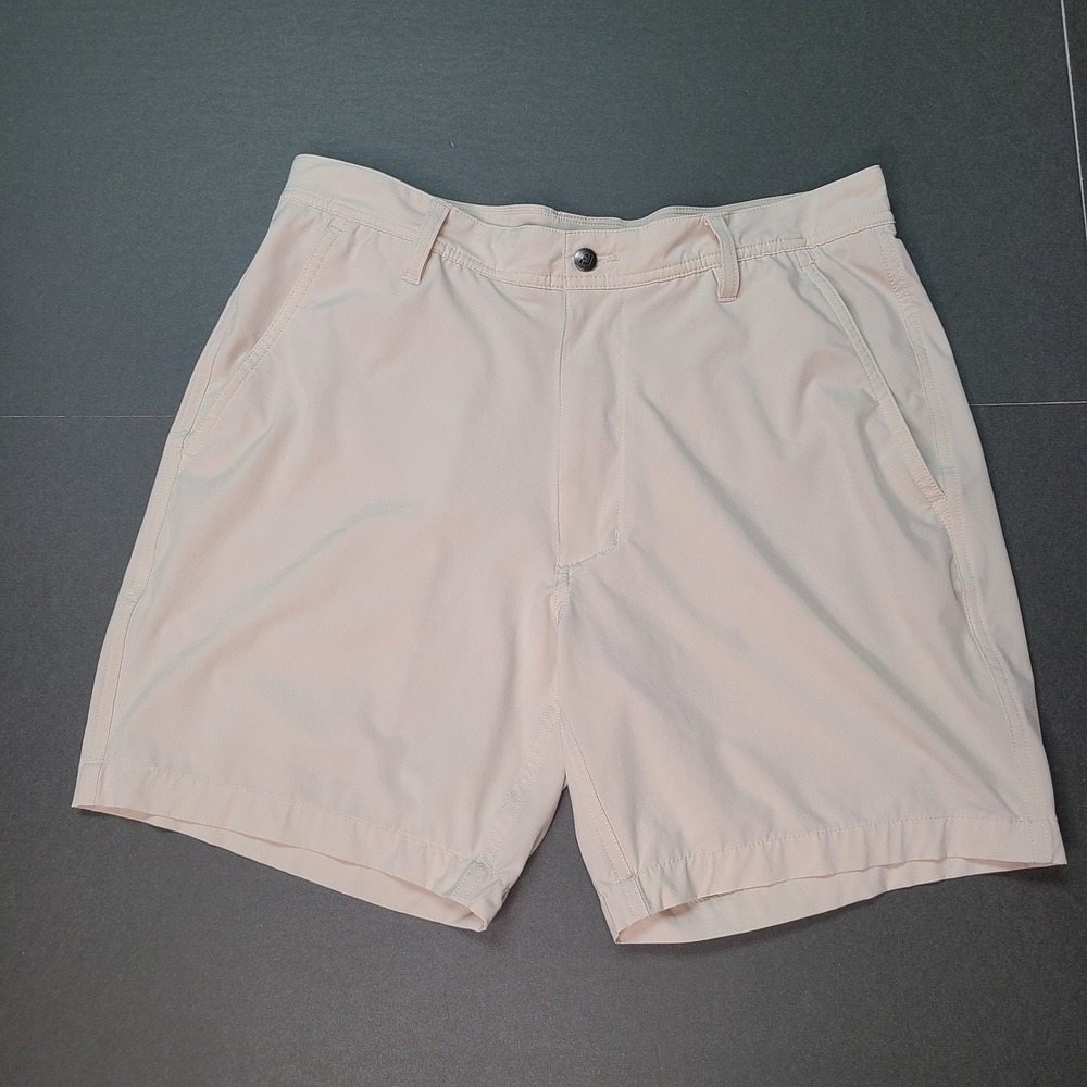 FootJoy Golf Shorts Men's 32 Khaki Stone Lightweight Performance 9" Inseam
